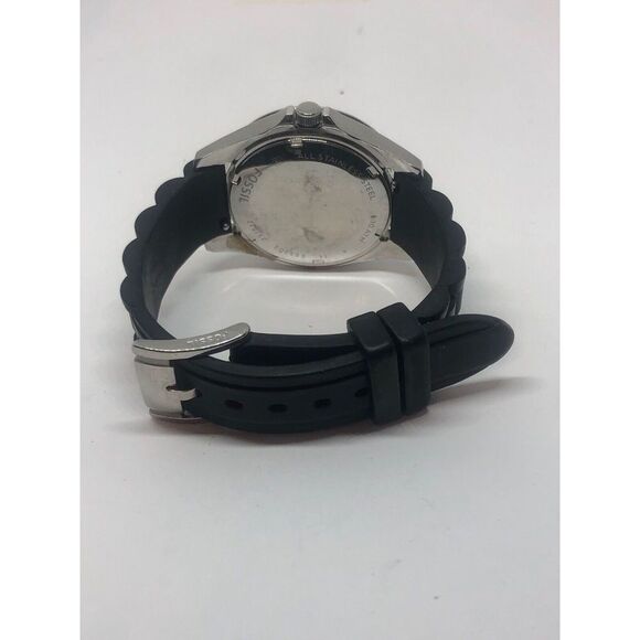 Fossil ES3202 Women's Black Strap Analog Rose Gold Dial Quartz Wrist Watch CM261 - Picture 9 of 9